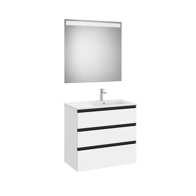 THE GAP 805 Pack (base unit 3 drawers, right hand basin and LED mirror)