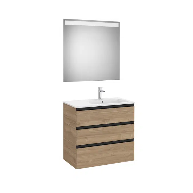 THE GAP 805 Pack (base unit 3 drawers, right hand basin and LED mirror)