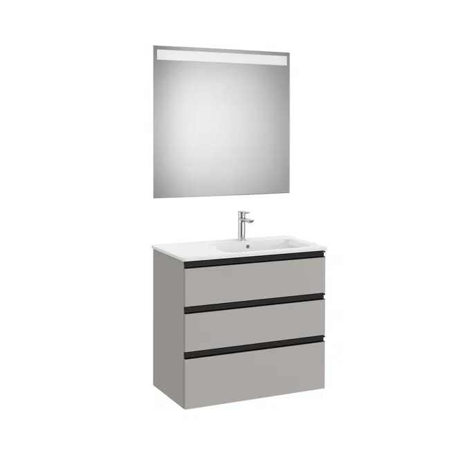 THE GAP 805 Pack (base unit 3 drawers, right hand basin and LED mirror)