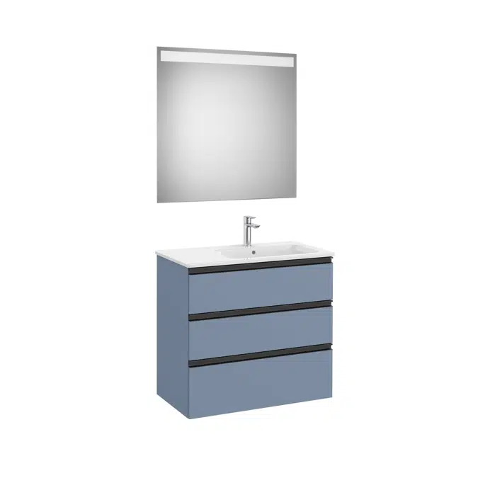 THE GAP 805 Pack (base unit 3 drawers, right hand basin and LED mirror)