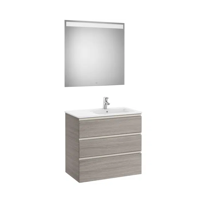 THE GAP 805 Pack (base unit 3 drawers, right hand basin and LED mirror)