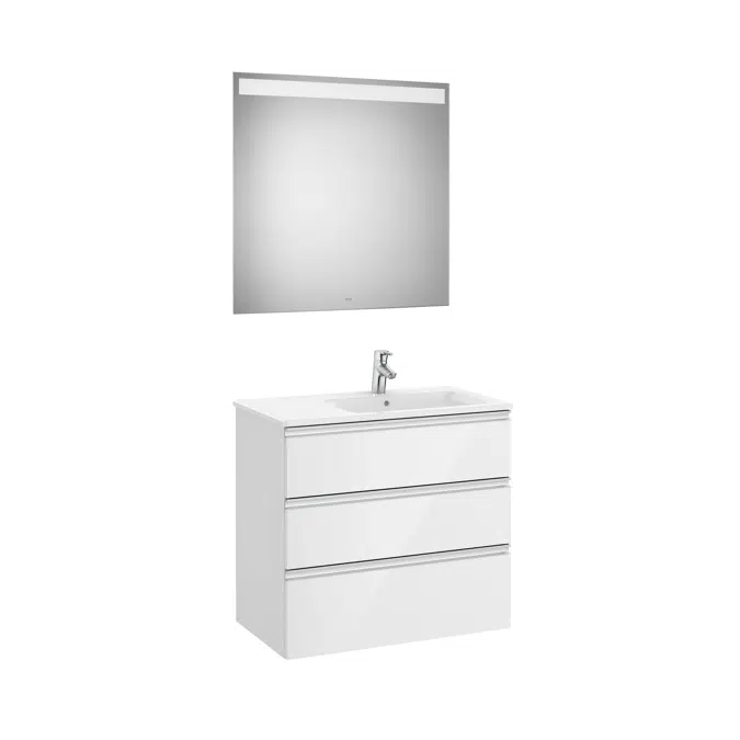 THE GAP 805 Pack (base unit 3 drawers, right hand basin and LED mirror)