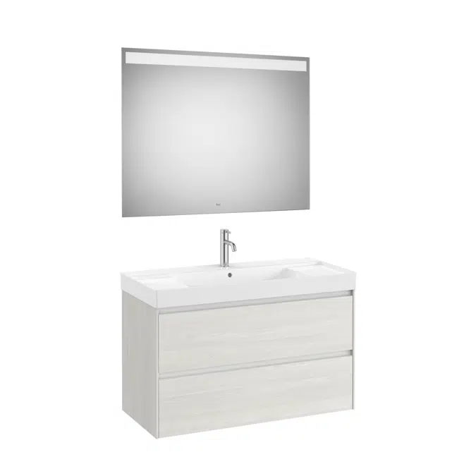 ONA Pack (base unit with two drawers, basin and LED mirror)