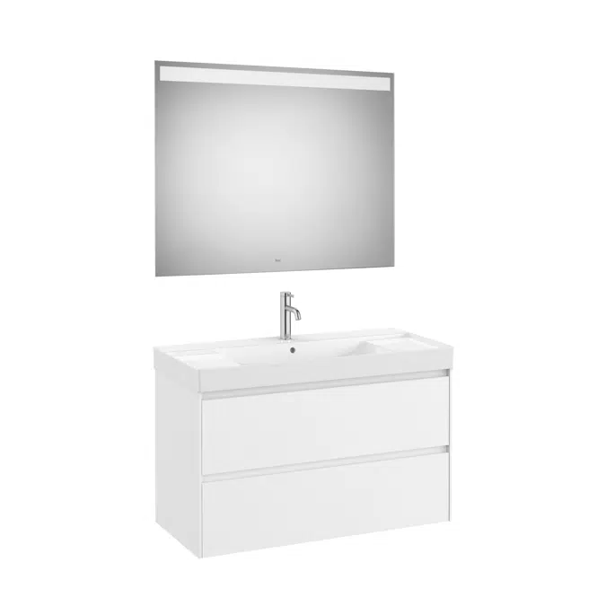 ONA Pack (base unit with two drawers, basin and LED mirror)