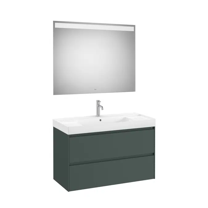 ONA Pack (base unit with two drawers, basin and LED mirror)