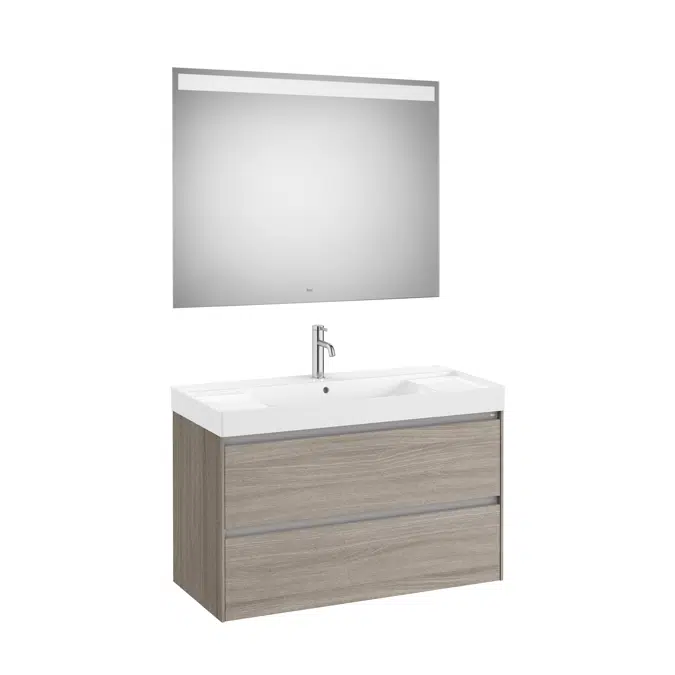 ONA Pack (base unit with two drawers, basin and LED mirror)