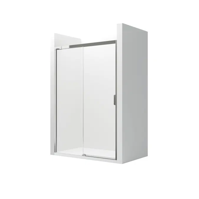 NARAY L2-E 1200 - Front shower enclosure with 1 sliding door + 1 fixed panel