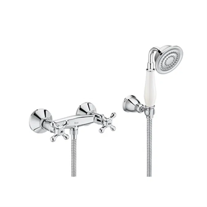 CARMEN Wall-mounted shower mixer with accessories