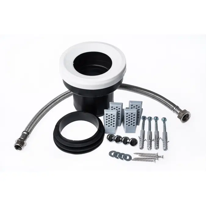 Monaco Confort - Kit (Vitreous china WC with vertical outlet for reduced movility + Dual flush 6/3L WC cistern complete + Seat & Cover + Kit fixation set)