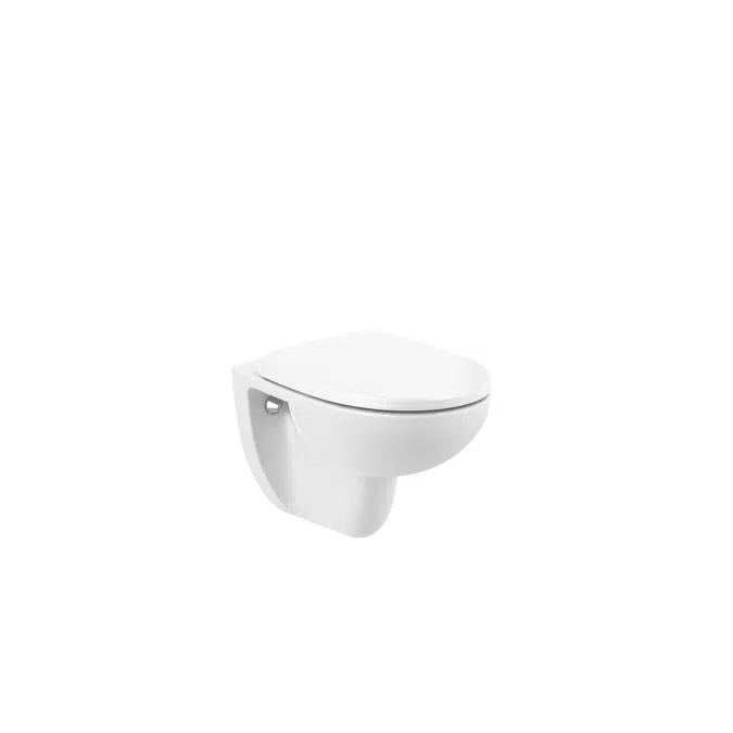Victoria Ceramic wall-hung Roca Rimless® WC 4,5/3L dual flush. To be installed with Duplo WC / Basic WC cisterns