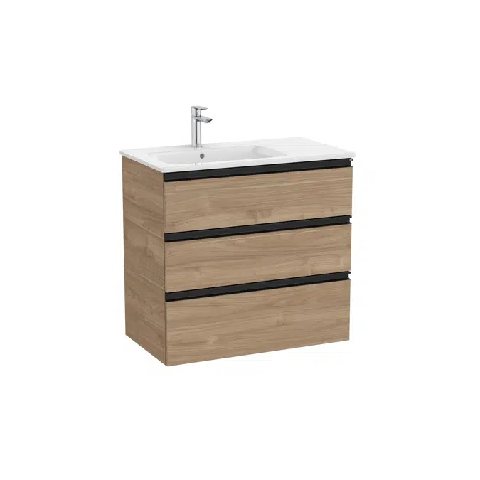 The Gap Unik (base unit with three drawers and left hand basin)