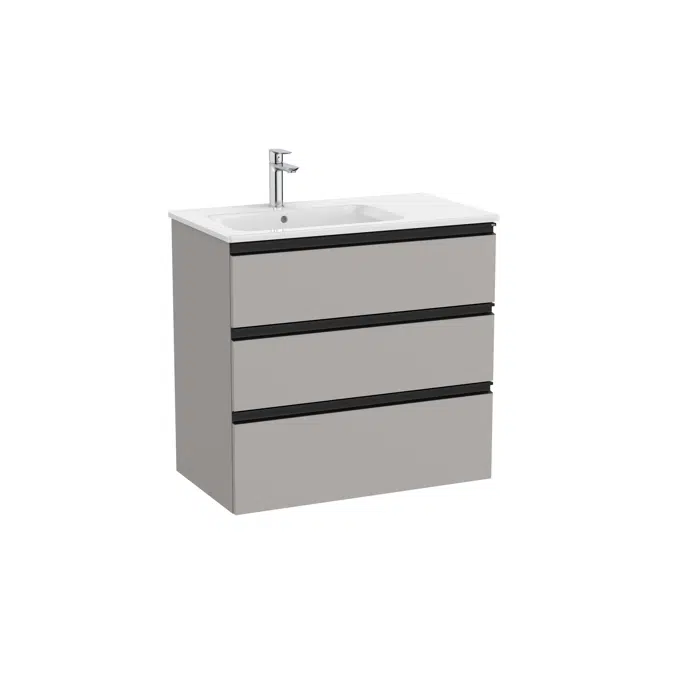 The Gap Unik (base unit with three drawers and left hand basin)