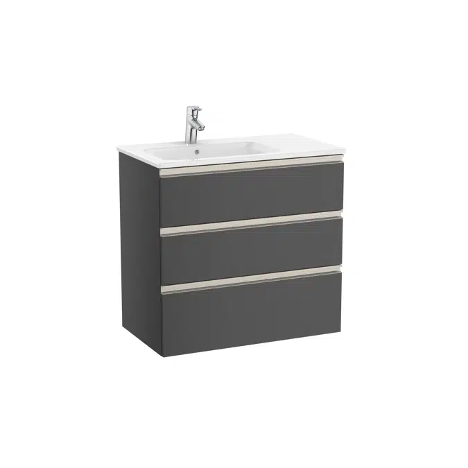 The Gap Unik (base unit with three drawers and left hand basin)