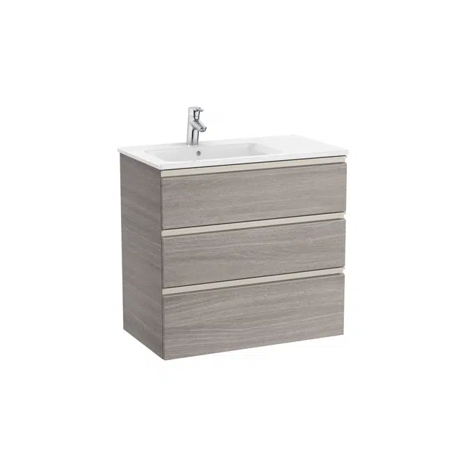 The Gap Unik (base unit with three drawers and left hand basin)