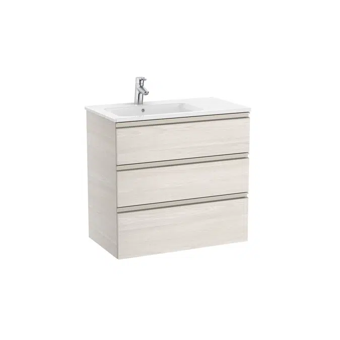 The Gap Unik (base unit with three drawers and left hand basin)