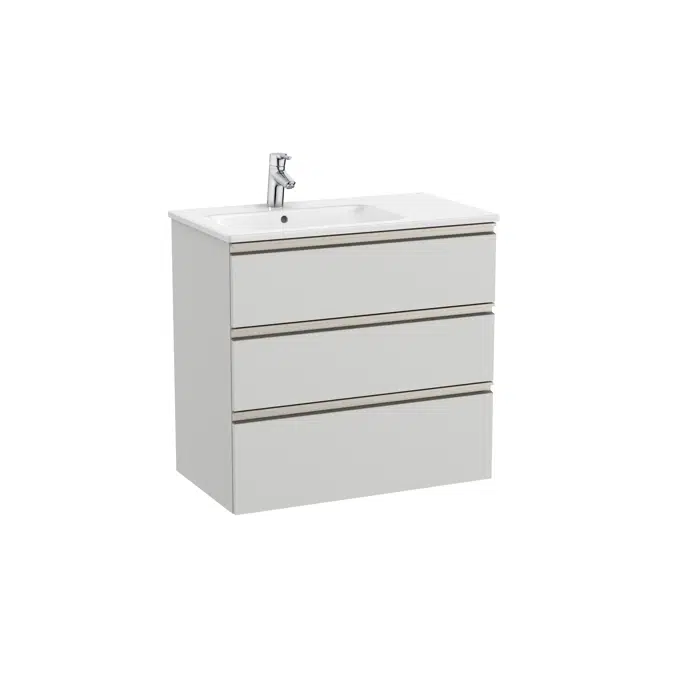 The Gap Unik (base unit with three drawers and left hand basin)