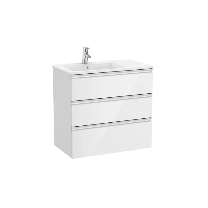 The Gap Unik (base unit with three drawers and left hand basin)