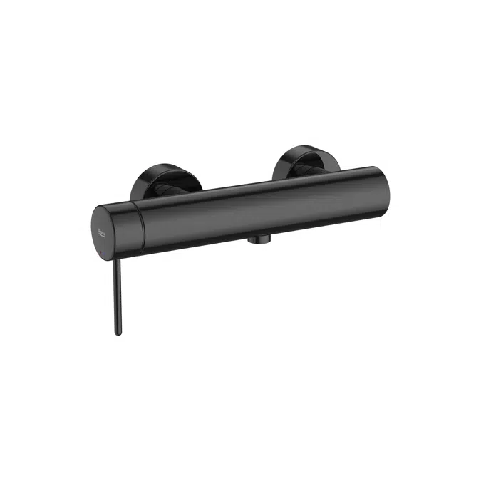 Nu  Wall-mounted shower mixer and Pin handle