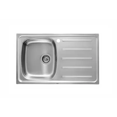 Image for J Stainless steel single bowl kitchen sink and right drainer