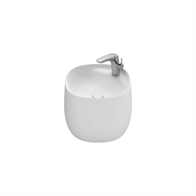 BEYOND Wall-hung totem FINECERAMIC® basin