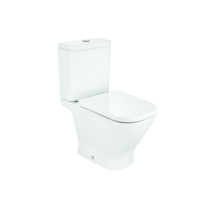 The Gap Vitreous china close-coupled Rimless WC with dual outlet
