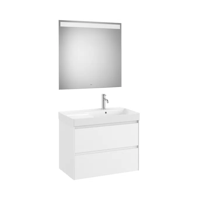 ONA Pack (base unit with two drawers, right hand basin and LED mirror)