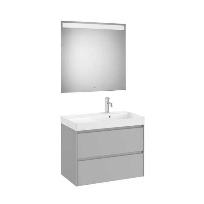 ONA Pack (base unit with two drawers, right hand basin and LED mirror)