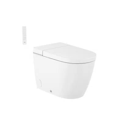 Image for In-Wash® Ona - Back-to-wall single floorstanding Roca Rimless® smart toilet for built-in tank with washing and drying functions