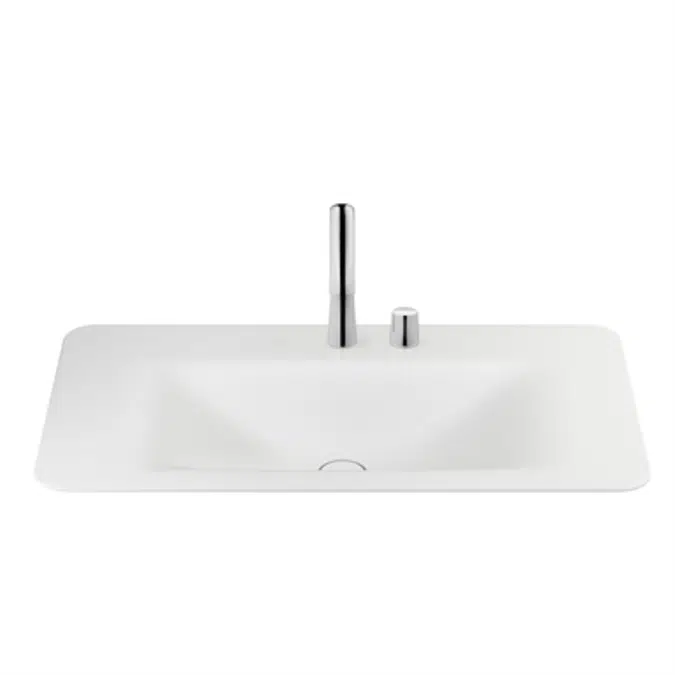 ARMANI - BAIA 900 mm countertop washbasin for 2-hole basin mixer