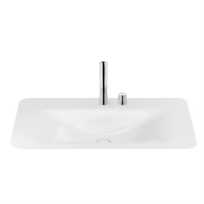 ARMANI - BAIA 900 mm countertop washbasin for 2-hole basin mixer