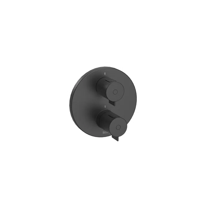 T-500 Built-in thermostatic bath-shower mixer (2 ways) with automatic diverter. Includes the built-in subset and the trim plate