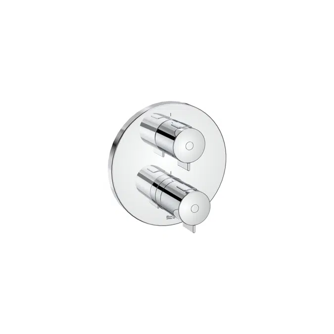 T-500 Built-in thermostatic bath-shower mixer (2 ways) with automatic diverter. Includes the built-in subset and the trim plate