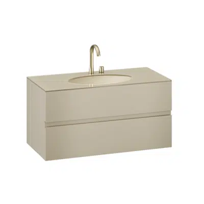 ARMANI - ISLAND 1200 mm wall-hung furniture for under-counter washbasin and deck-mounted basin mixer图像