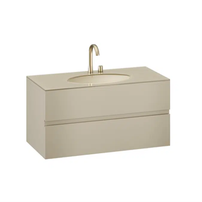 ARMANI - ISLAND 1200 mm wall-hung furniture for under-counter washbasin and deck-mounted basin mixer