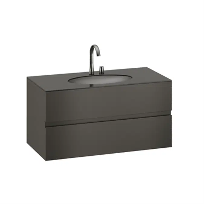 ARMANI - ISLAND 1200 mm wall-hung furniture for under-counter washbasin and deck-mounted basin mixer