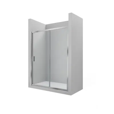 Image for Ura L2-E - Front shower enclosure with 1 sliding door + 1 fixed panel
