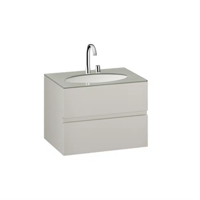 ARMANI - ISLAND 816 mm wall-hung furniture for under-counter washbasin and deck-mounted basin mixer