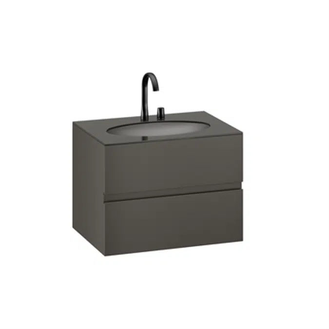 ARMANI - ISLAND 816 mm wall-hung furniture for under-counter washbasin and deck-mounted basin mixer