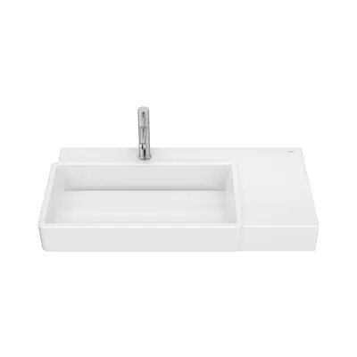 afbeelding voor Tura Asymmetric ceramic wall-hung basin