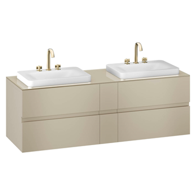 kuva kohteelle ARMANI - BAIA 1800 mm wall-hung furniture for 2 deck-mounted basin mixers  and over countertop washbasins