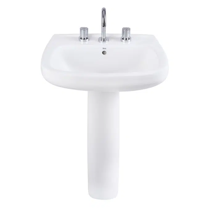 Monaco Wall-hung vitreous china basin with 3 holes