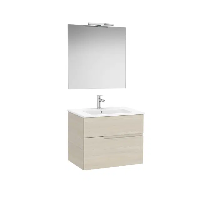 Victoria-N. Pack - base unit with two drawers, basin, Luna mirror and Starlight LED spotlight