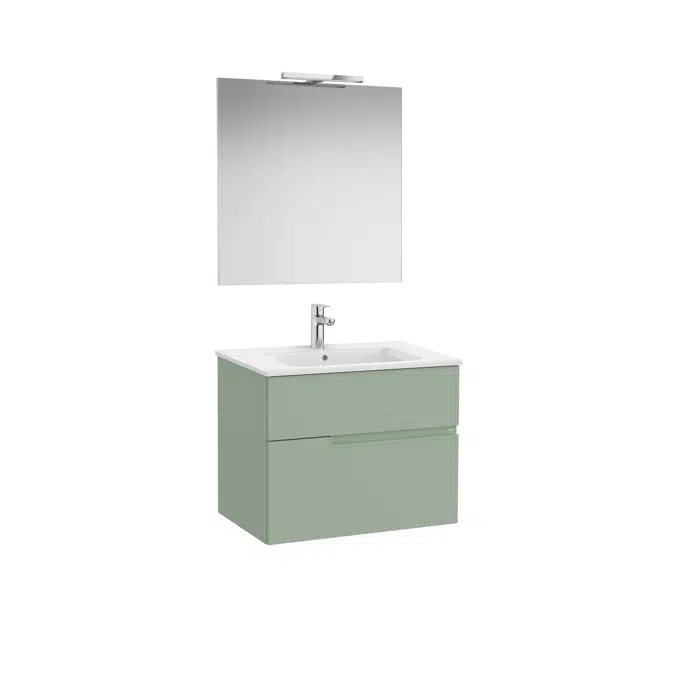 Victoria-N. Pack - base unit with two drawers, basin, Luna mirror and Starlight LED spotlight