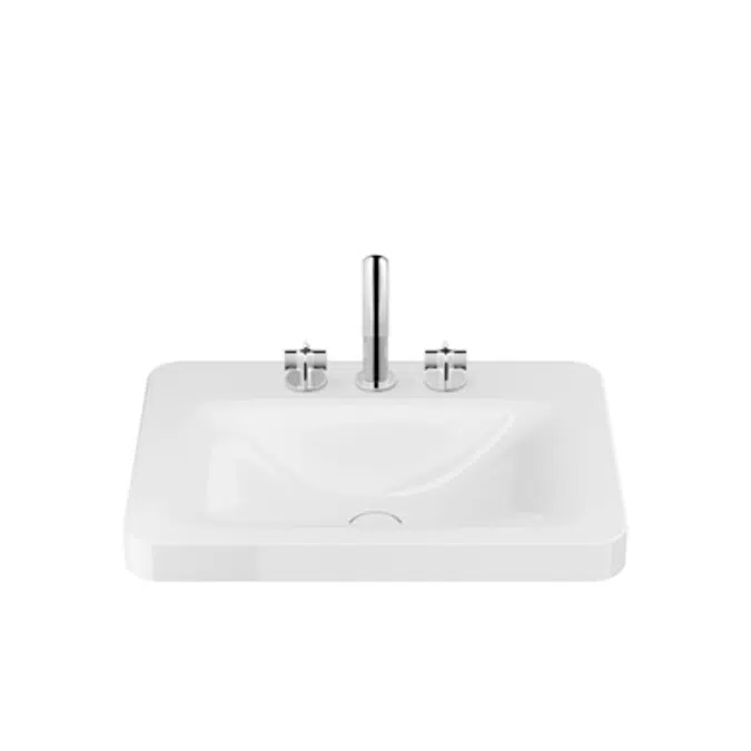 ARMANI - BAIA 660 mm over countertop basin for 3-hole basin mixer