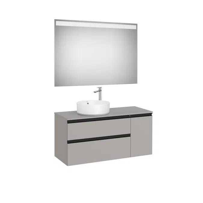 THE GAP 1100 Pack  (base unit 2 drawers for left hand over countertop basin and LED mirror)
