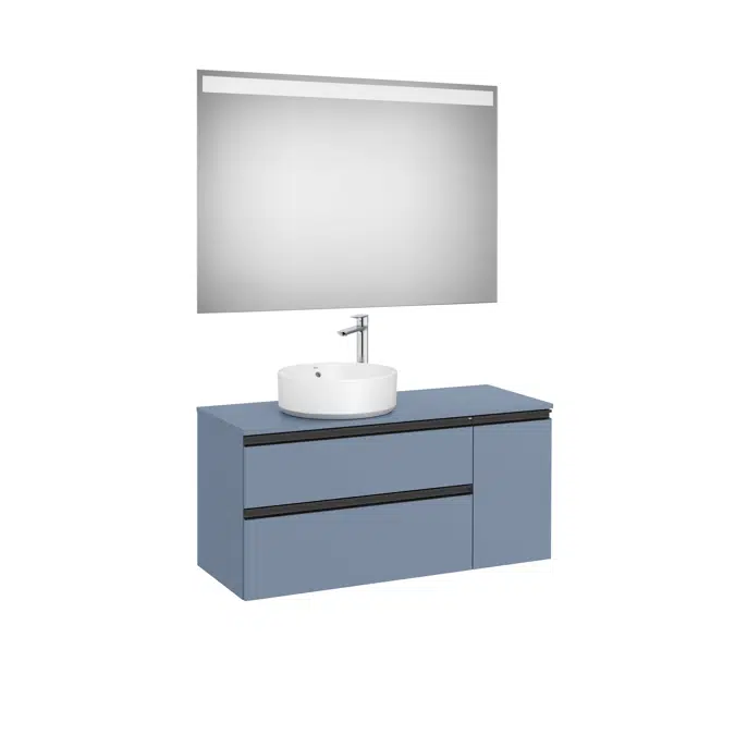 THE GAP 1100 Pack  (base unit 2 drawers for left hand over countertop basin and LED mirror)