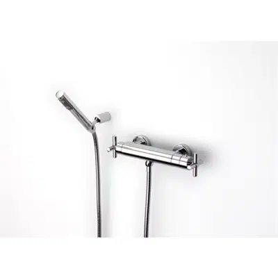 Image for LOFT Thermostatic wall-mounted shower mixer, handshower, 1,50 m flexible hose and swivel wall bracket