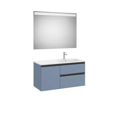 The Gap Pack (base unit with two drawers, one door, slim basin on the right and Eidos LED mirror) 이미지