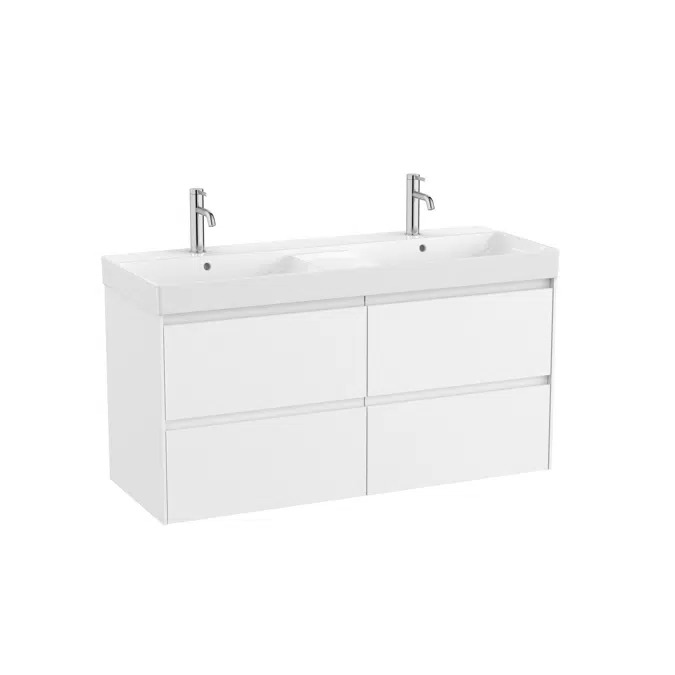 ONA Unik (base unit with two drawers and double bowl basin)