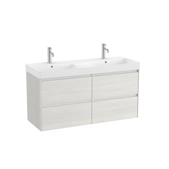 ONA Unik (base unit with two drawers and double bowl basin)